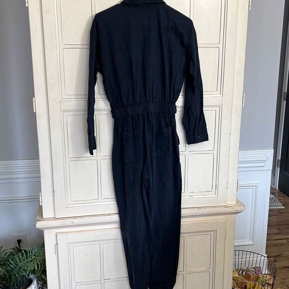 YFB Young Fabulous & Broke size small navy blue long sleeve jumpsuit - Picture 5 of 5
